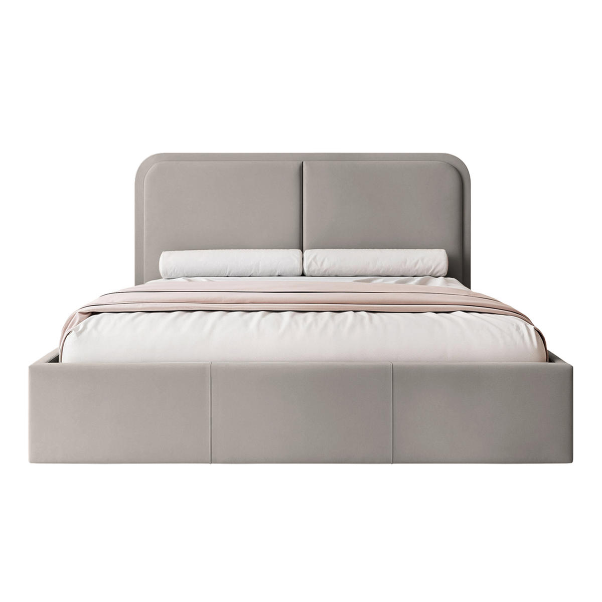 POLSTERBETT OLLEO 140x200 cm, Grau - Grau, Textil (140/200cm) - Fedve