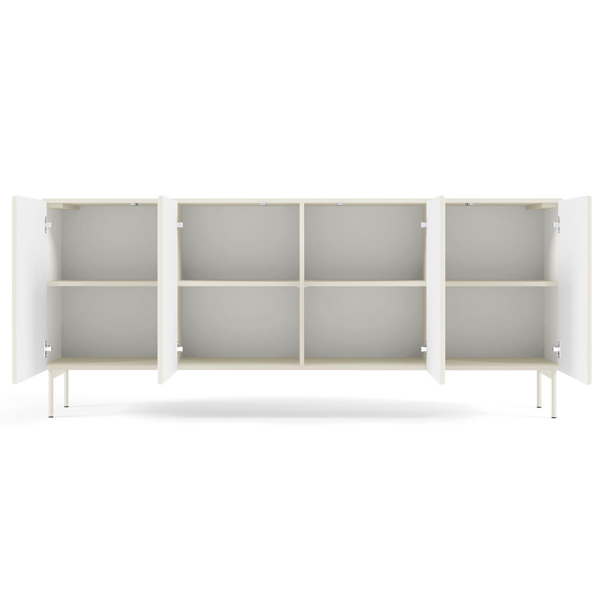 SIDEBOARD TRATTO 195,2/81,2/39,8cm 4 Türen Kaschmir - Kaschmir, Holzwerkstoff (195.2/81.2/39.8cm) - MASSENO