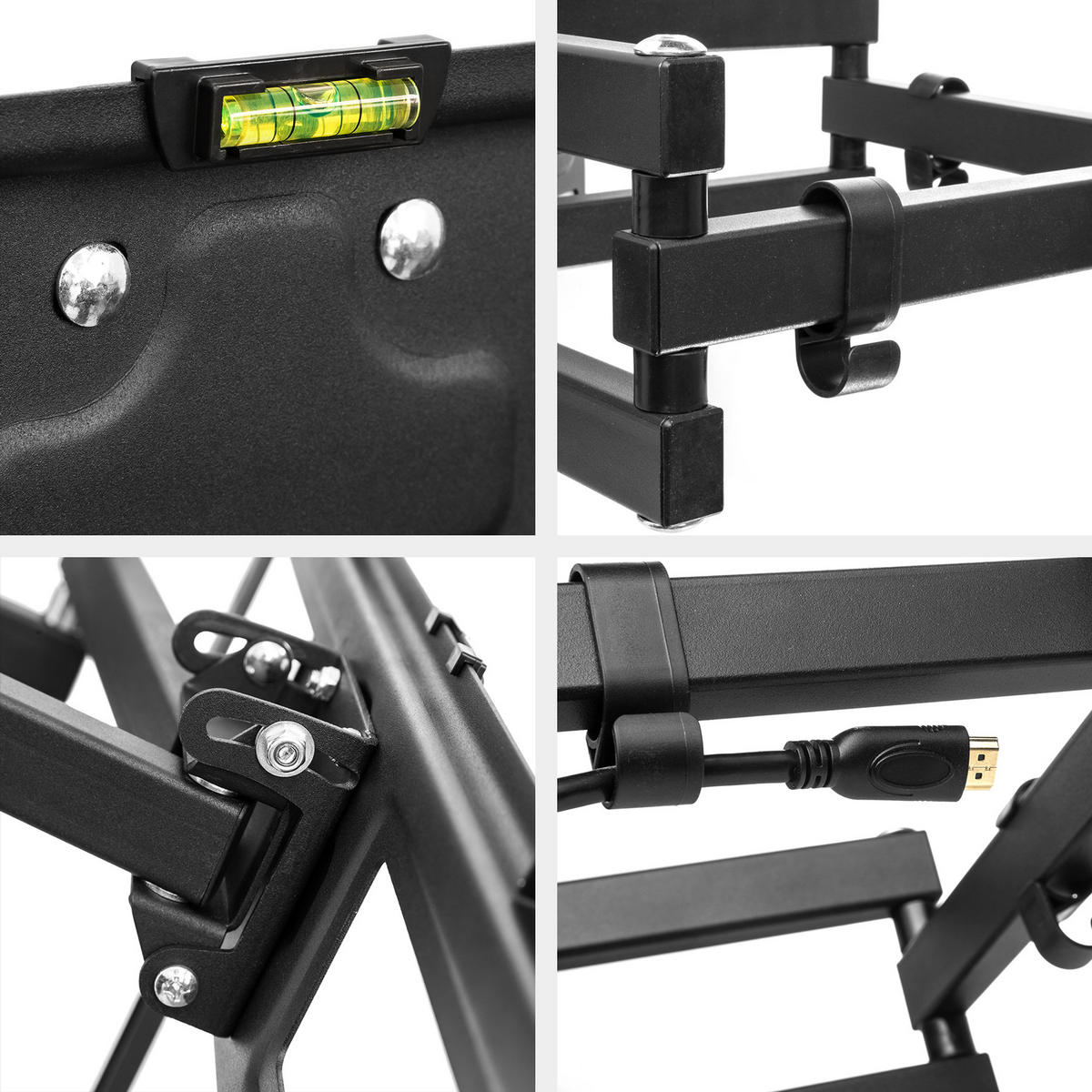 TV-WANDHALTERUNG, bis 120 kg,schwarz - Schwarz, Metall (65/40/52cm) - tectake