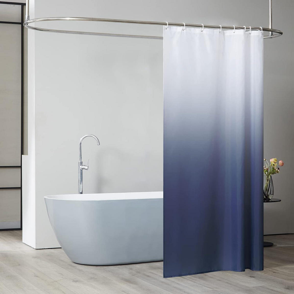 DUSCHVORHANG Textil 120 x 200 cm Dunkelblau - Multicolor, Textil (120/200cm)