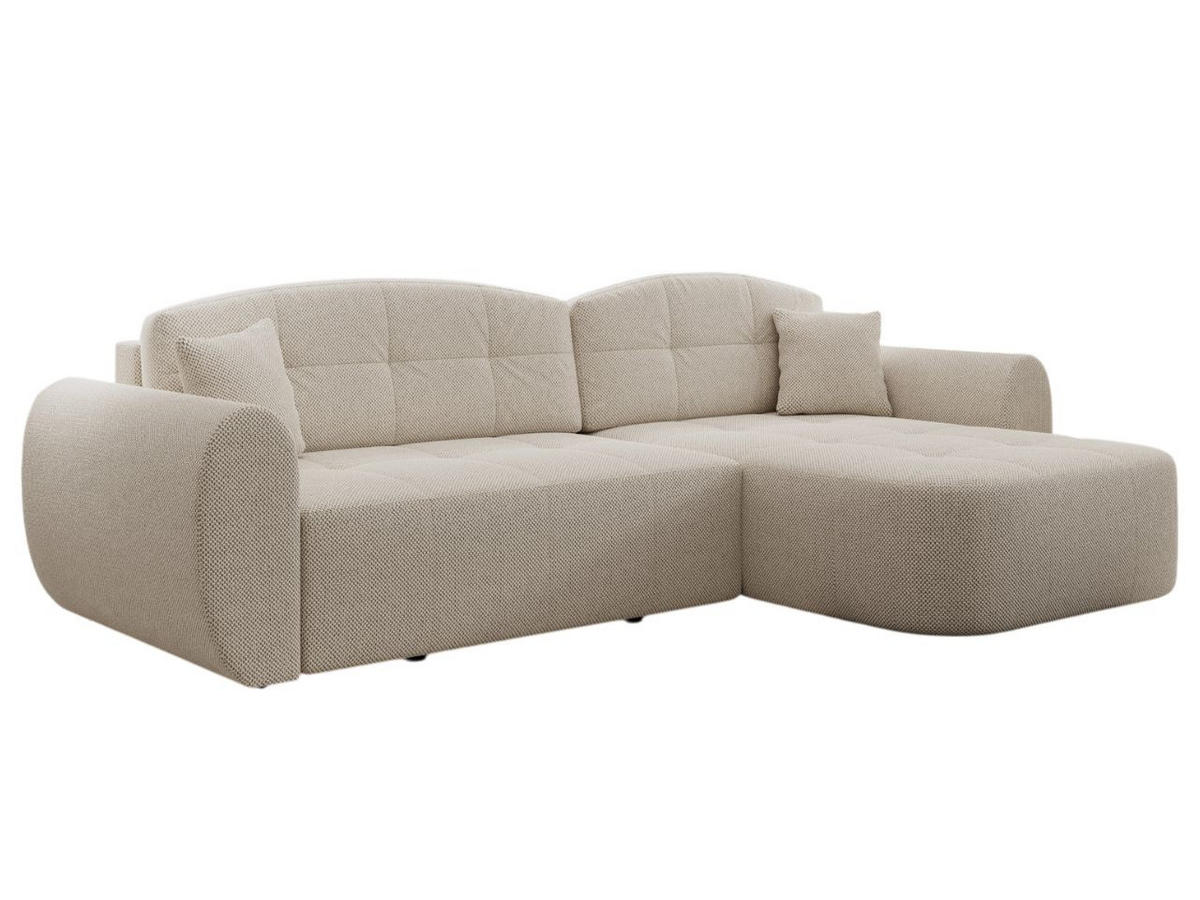 ECKSOFA Avessio Beige - Beige/Schwarz, Holz/Kunststoff (282/170cm) - Graingold