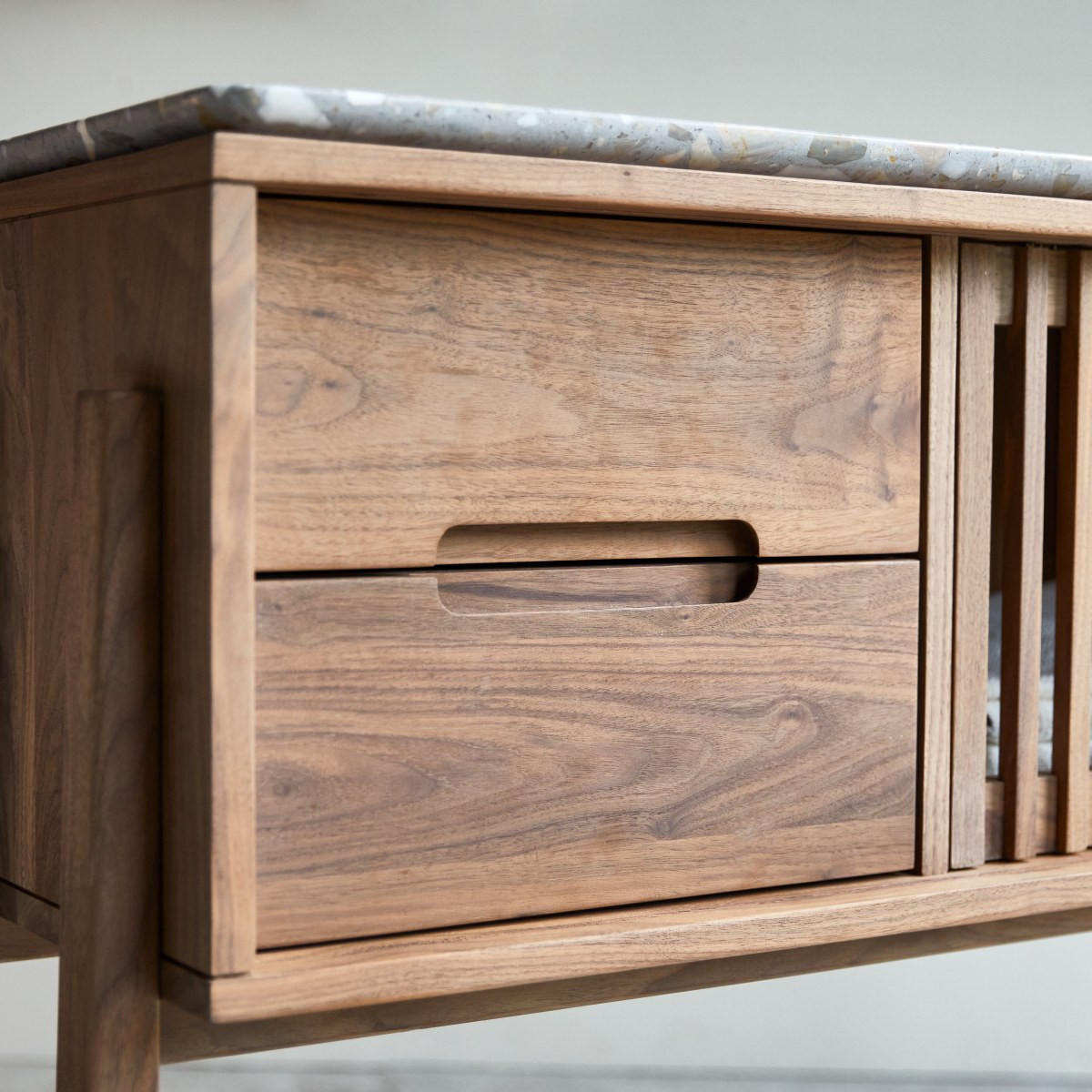 KONSOLENTISCH Isaure Braun aus Walnuss - Braun, Holz (35/126/80cm) - Tikamoon