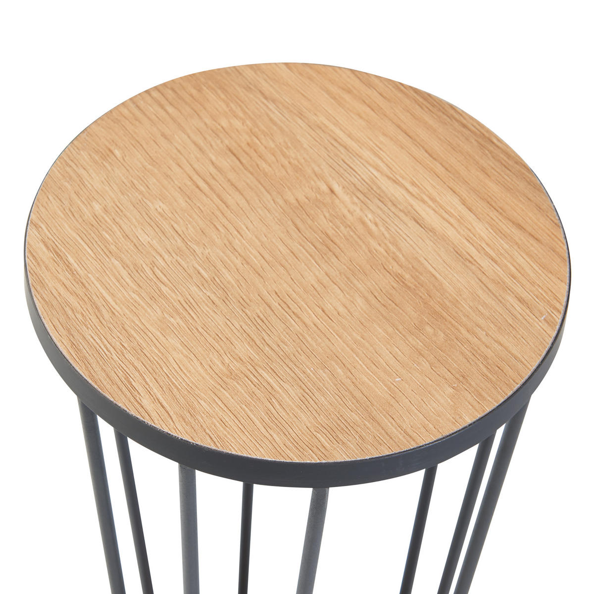 BLUMENTISCH Fossbergom - Schwarz, Metall (20/20/62cm) - [en.casa]