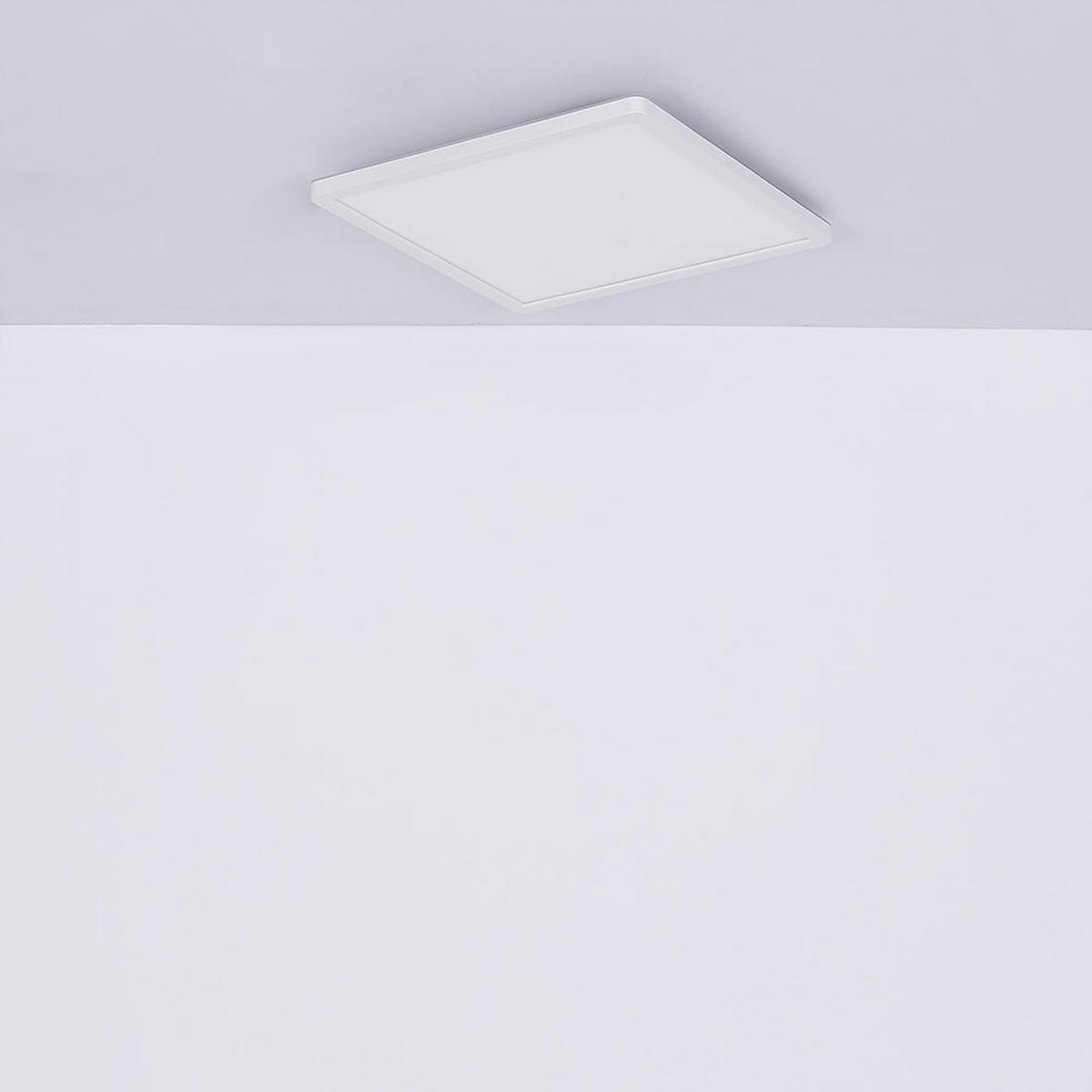 LED DECKENLEUCHTE SAPANA Weiß Kunststoff - Weiß, Kunststoff (29.4/29.4/2.5cm) - Globo Lighting