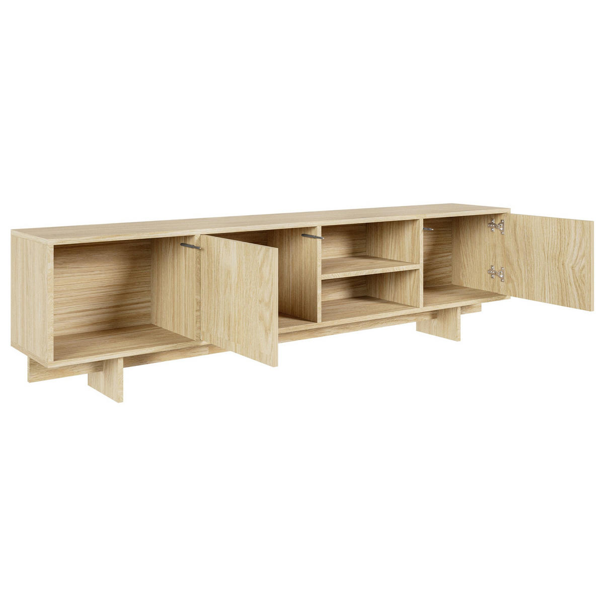 TV-STOLEK Sanva Olejovaný dub 200 cm - barva dubu, kompozitní dřevo (200/55/35cm) - Selsey
