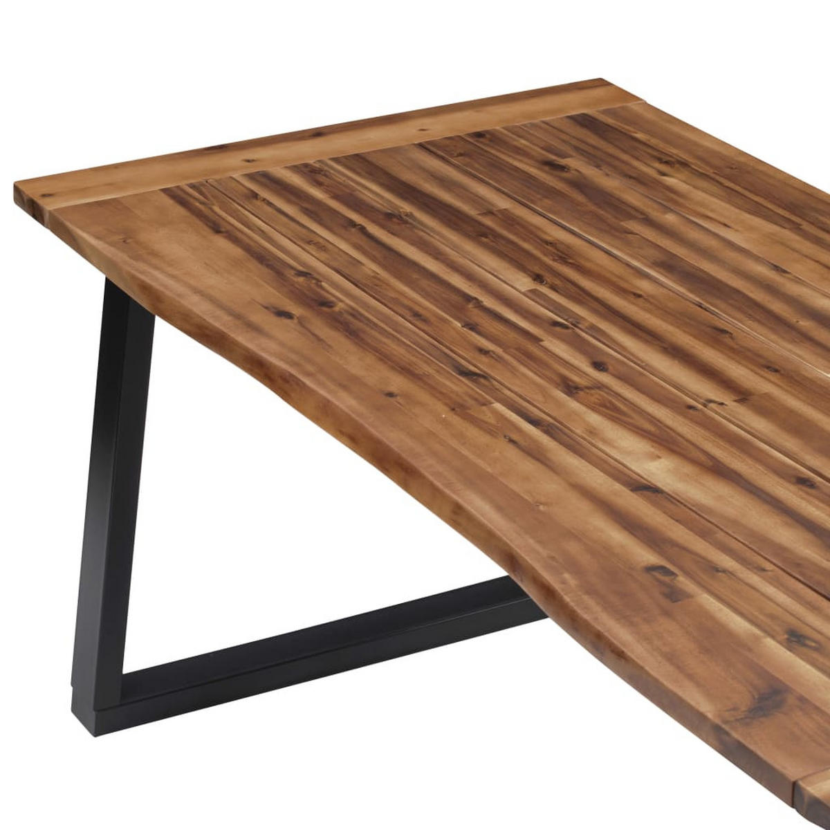 ESSTISCH Industrial-Stil 180/90/75 cm aus Massivholz Akazie, Metall Braun, Schwarz - Braun, Holz (90/180/75cm) - vidaXL