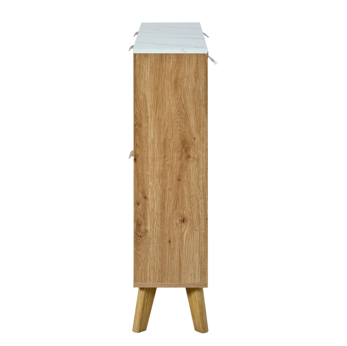 SCHUHSCHRANK mit 4 Klapptüren 105 x 24 x 95,5 cm MDF Natural - Naturfarben, Holz (24/95.5/105cm) - Beauniv