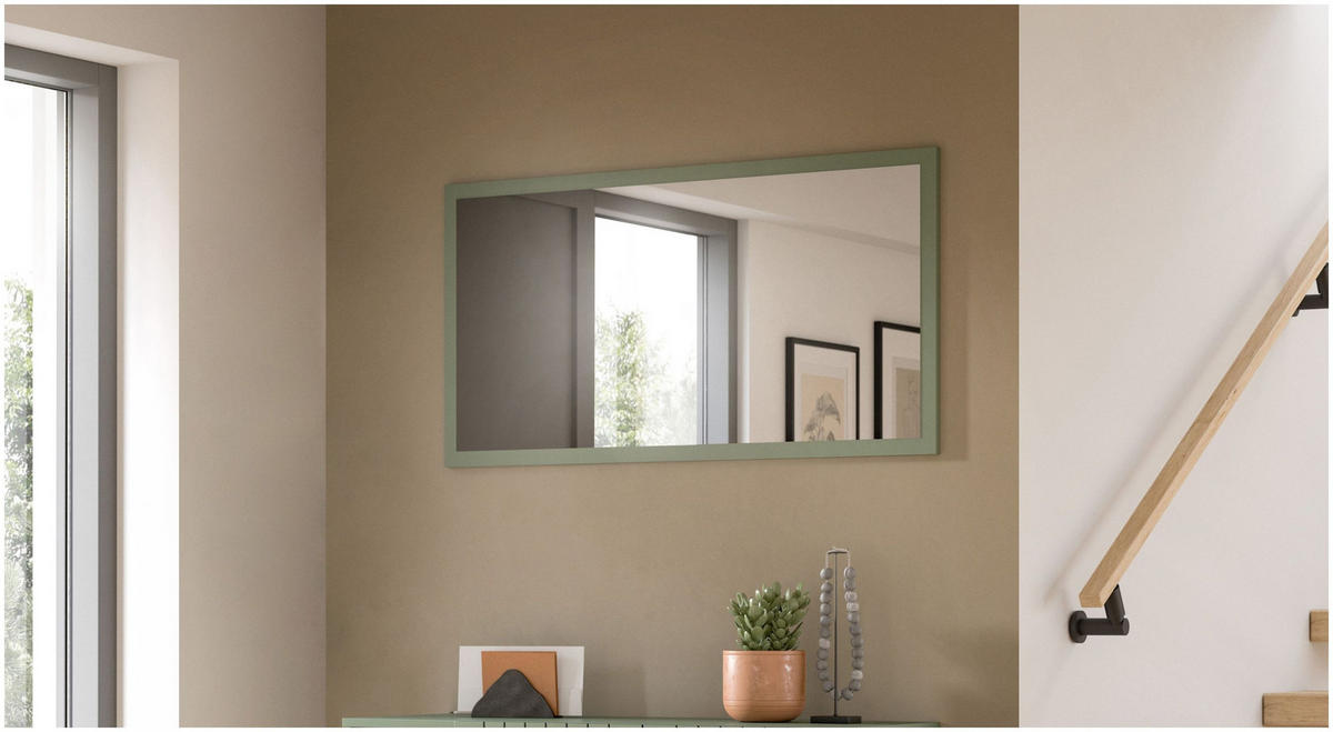 SPIEGEL Station Smoke Green Nachbildung - Grün, Holzwerkstoff (106/55/2cm) - Xonox