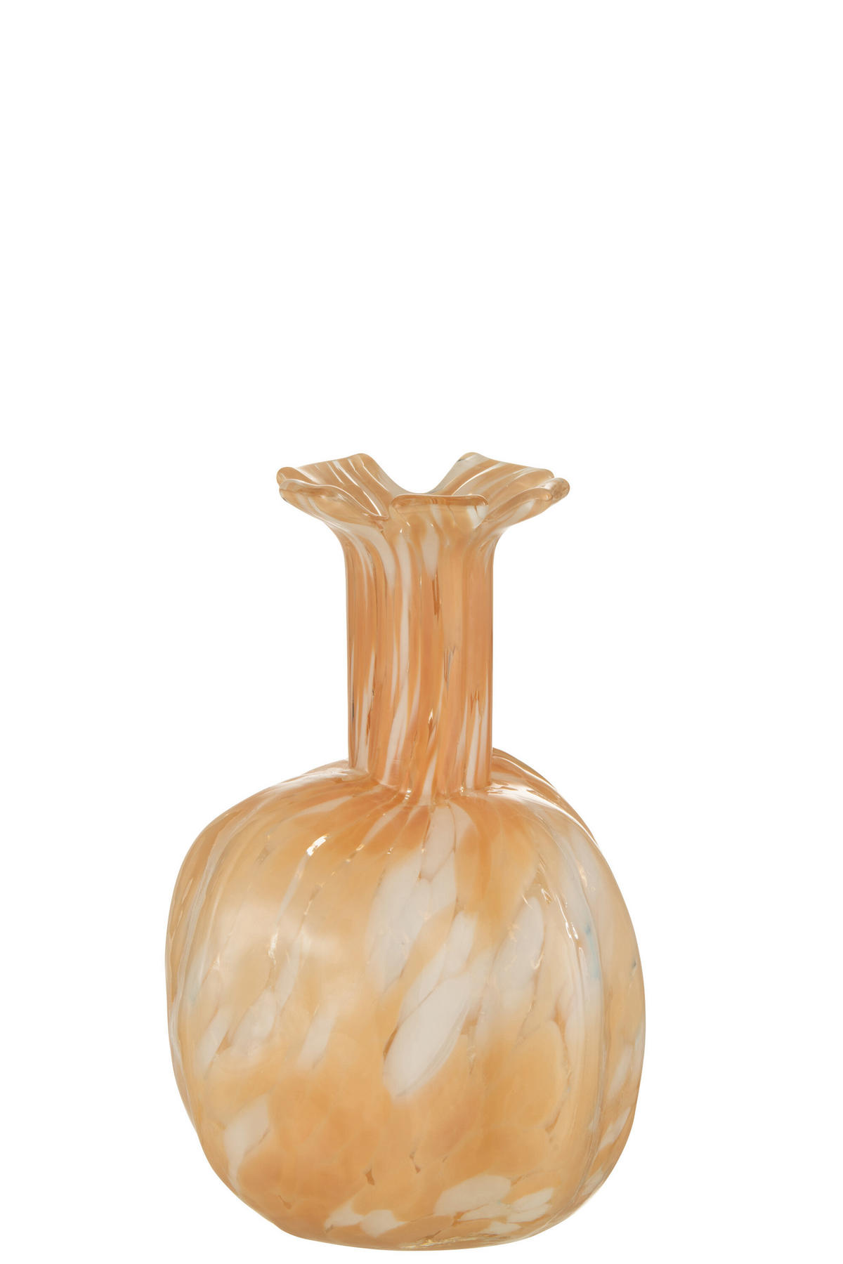 VASE MELISSA – Glas – Beige – Groß – 23 cm hoch - Beige, Glas (14/23cm) - J-Line