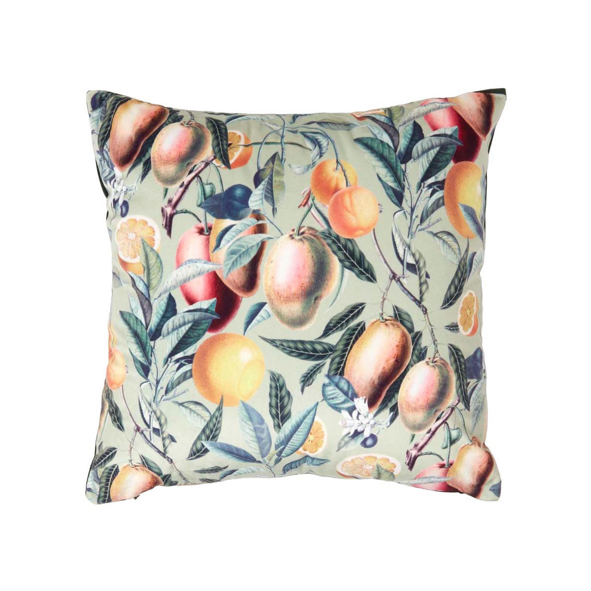 KISSENHÜLLE Samt 46/46 cm – Tropische Früchte - Multicolor, Textil (46/46cm) - Homescapes