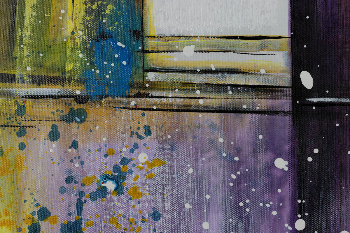ACRYLBILD HANDGEMALT 120/60 cm - Multicolor/Grau, Holz/Textil (2/60cm) - KUNSTLOFT