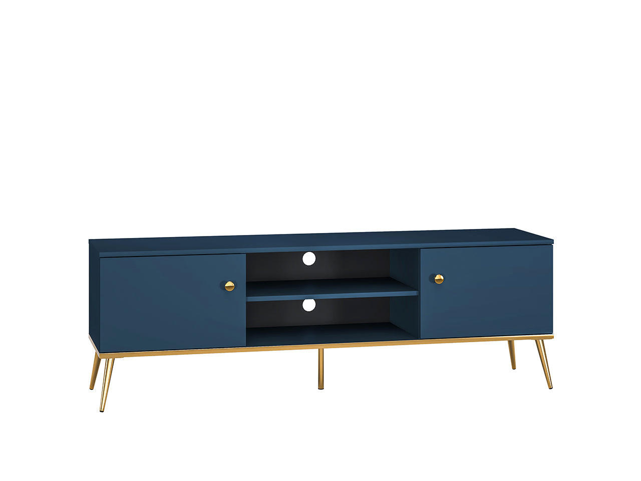 LOWBOARD – 160 cm – Marine – Blau - Blau, Holzwerkstoff (160/54/40cm) - hi-markt