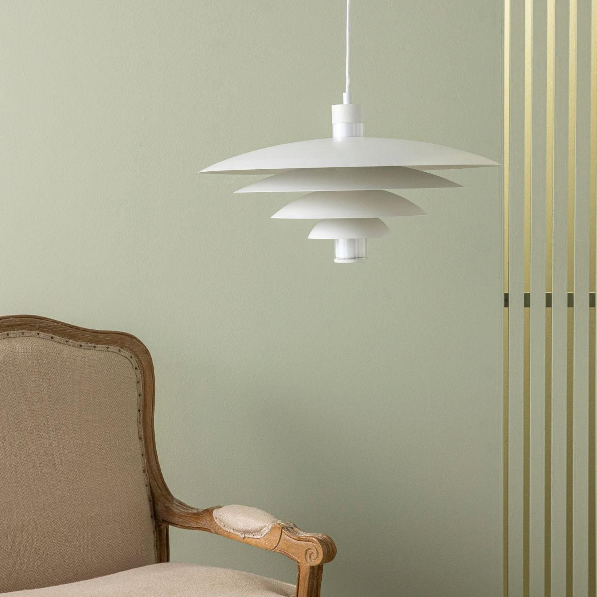 LUSTRE Nordlicht weiß D.50cm - Weiß, Metall (52.5/50/100cm) - Signature