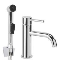 WASCHTISCHARMATUR Mit Bidetta Rea Lungo Chrome - Chromfarben, Metall (4/17/12cm) - REA