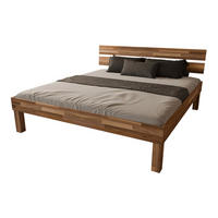 KOMFORTBETT 140/200 cm aus Nussbaum - Braun, Holz (140/200cm) - MeinMassivholz