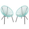GARTENSTUHL 2er Set Sven Kunstgeflecht mint Relaxsessel - Mintgrün, Kunststoff (73/93/73cm) - DELUKE