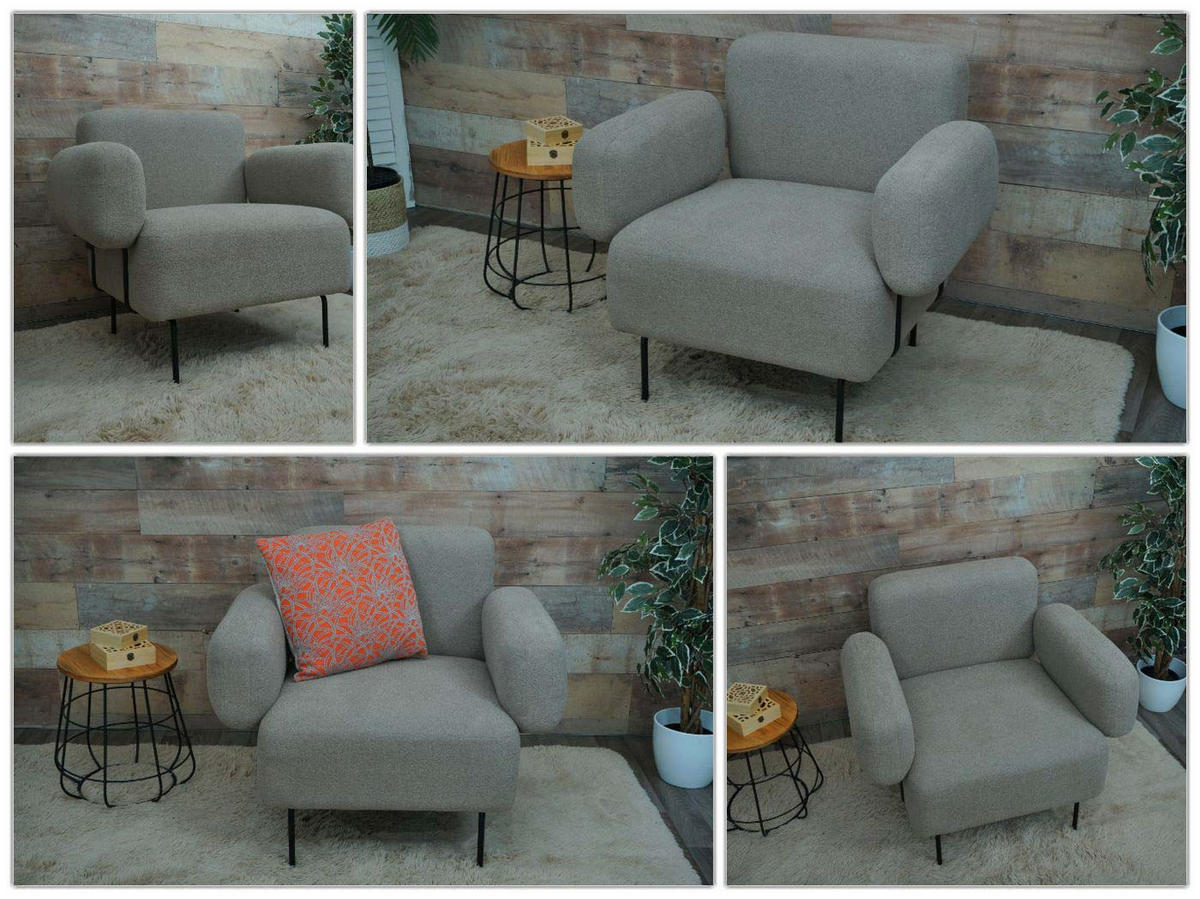 LOUNGE-SESSEL Grau - Grau, Textil (88/78/76cm) - MCW