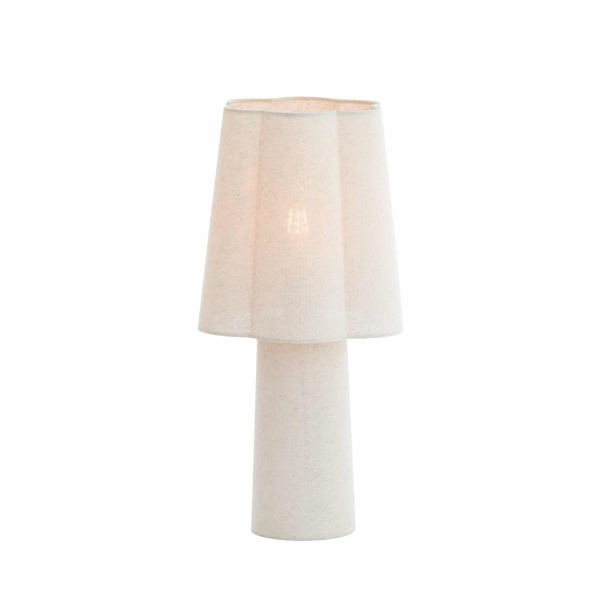 TISCHLAMPE Musaby Weiß 25/25/50 cm - Weiß, Textil (25/25/50cm) - Light & Living