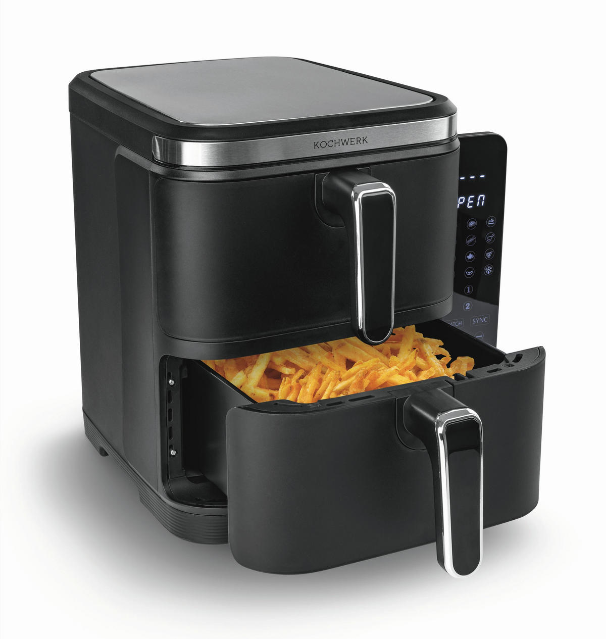 HEISSLUFTFRITTEUSE Kochwerk Schwarz max. 2800 Watt - Schwarz, Metall (38.7/30.3/31.9cm) - Sonstige