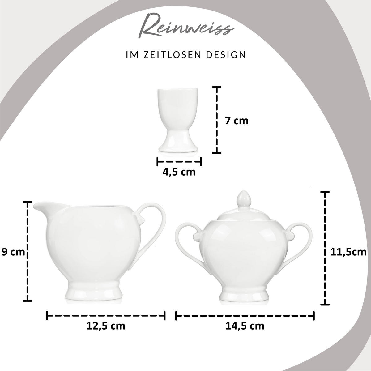 KOMBISERVICE NEW PORT - 86 teilig aus Porzellan - Weiß, Keramik (36.5/33/43cm) - Sänger