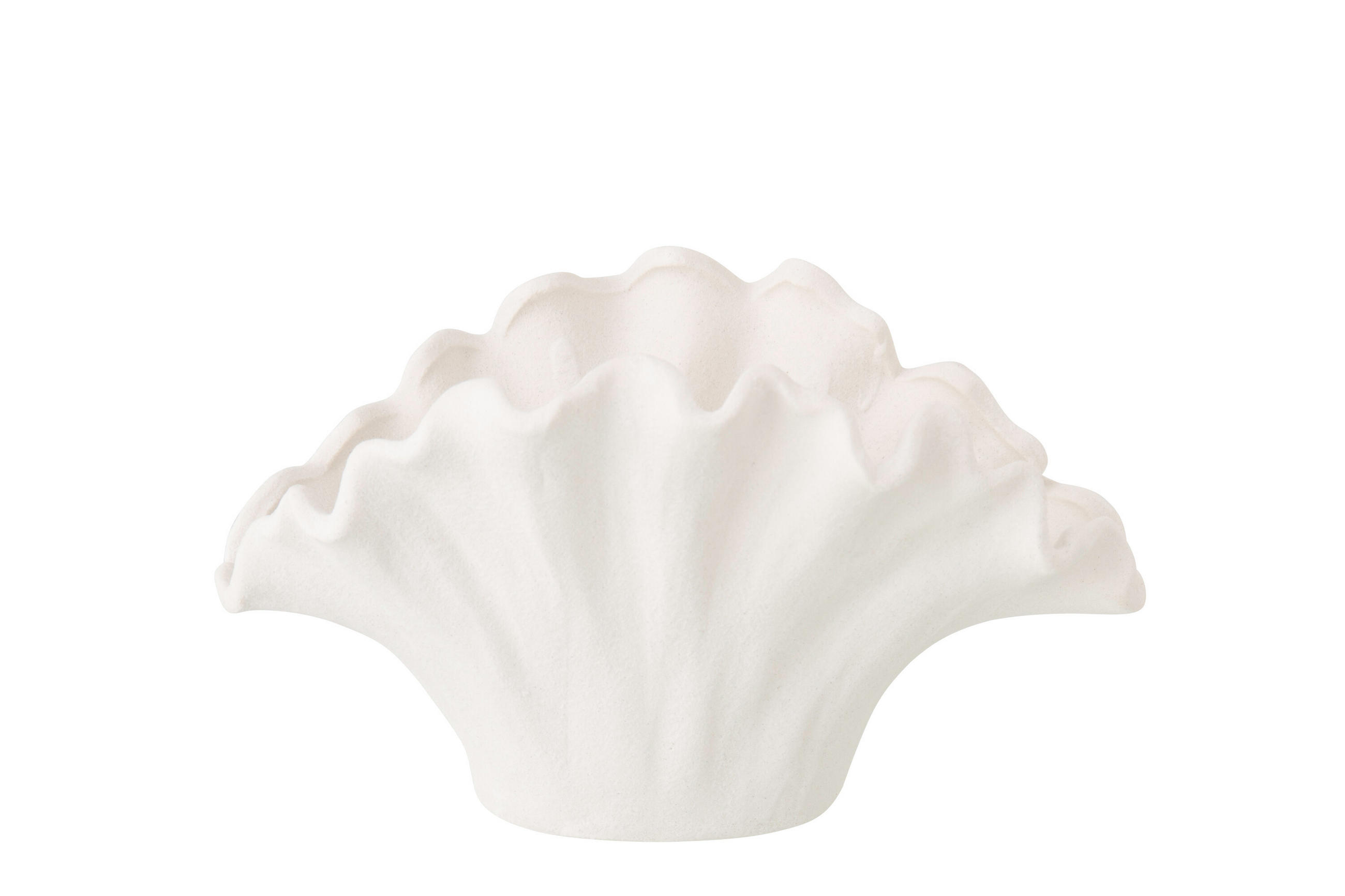 VASE BLUME Weiß - Weiß, Keramik (14.5cm) - J-Line
