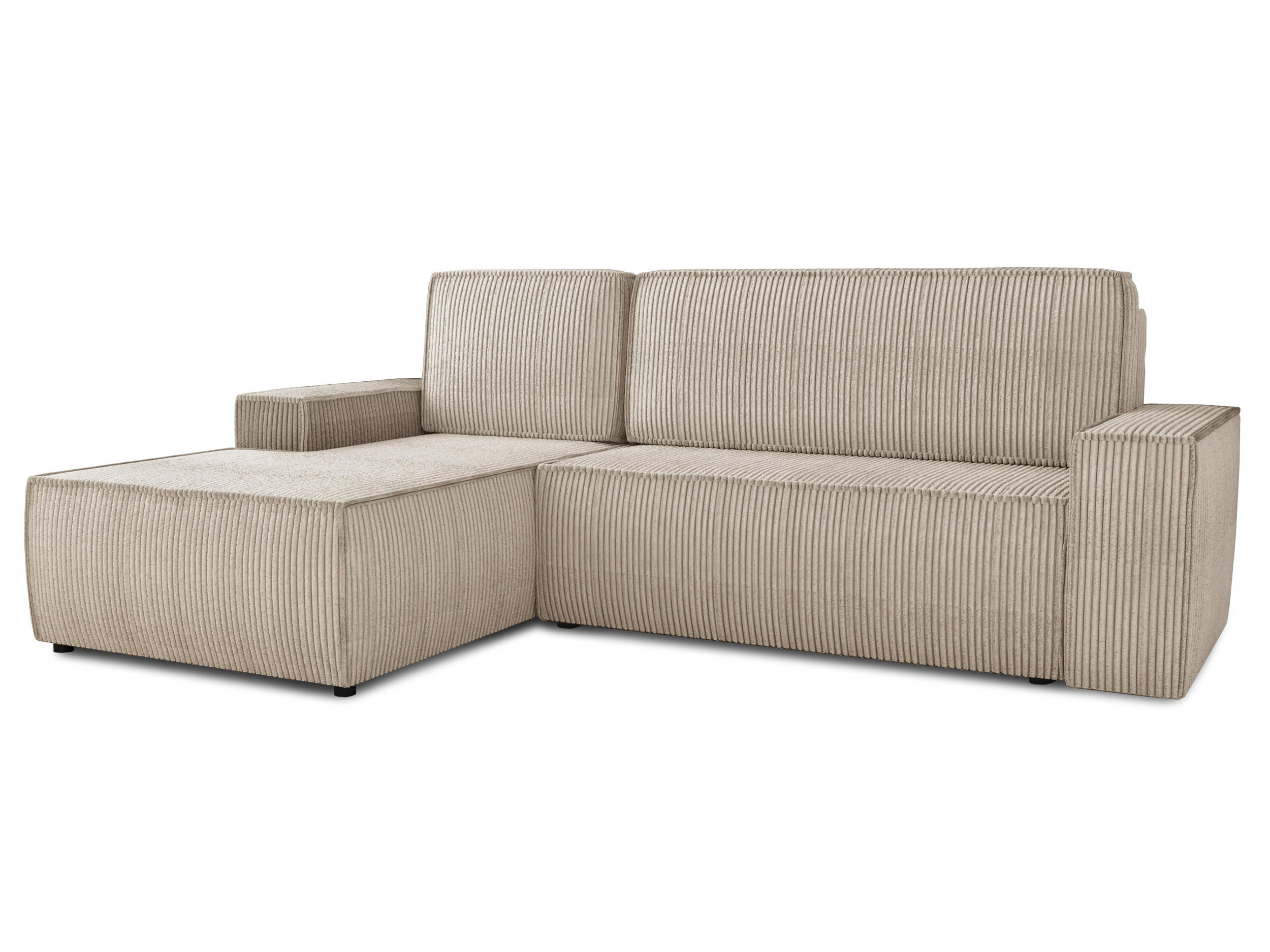ECKSOFA Totti L, Seite: Links - Beige, Holz/Textil (246/144cm) - Sofnet