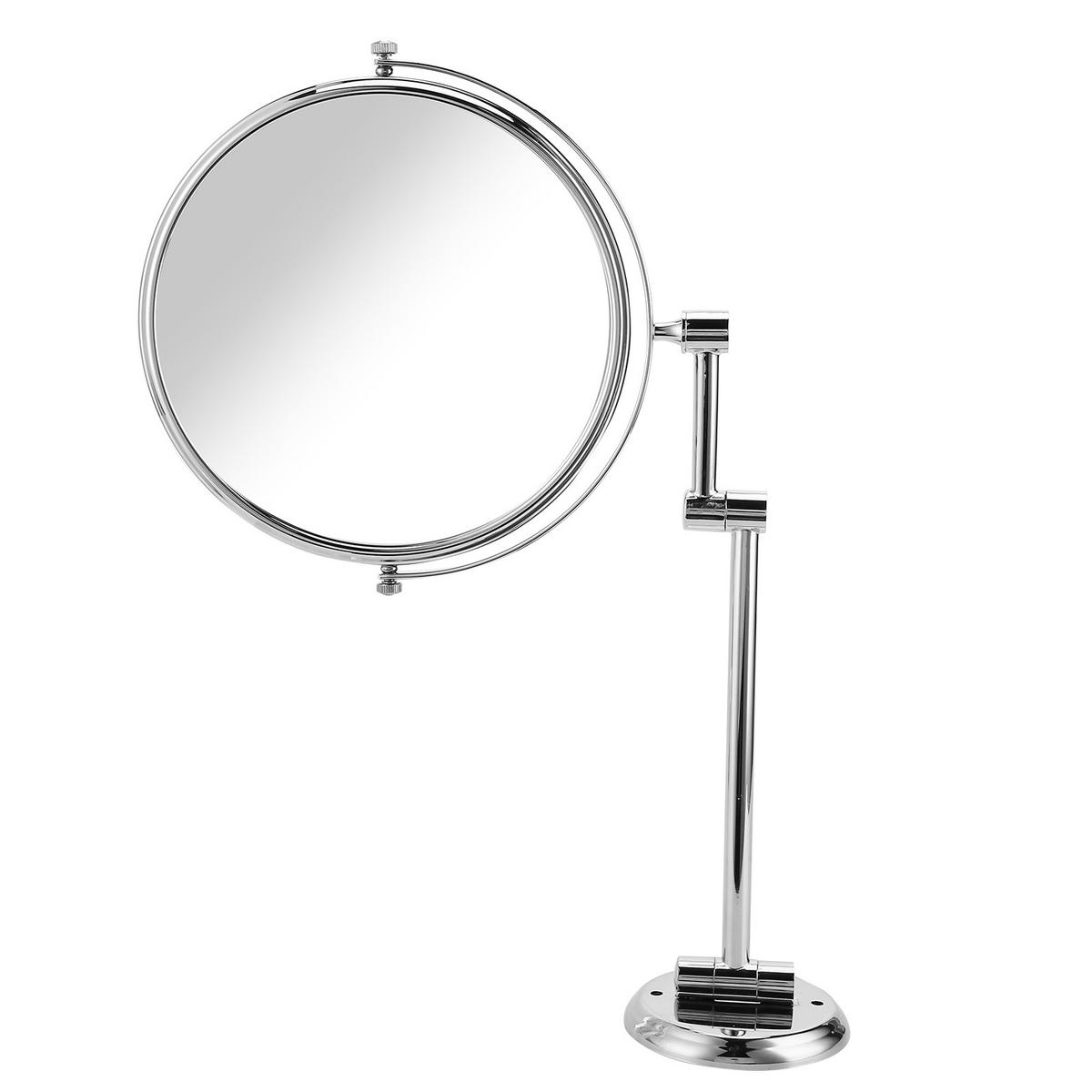 SCHMINKSPIEGEL wandmontiert – Kosmetikspiegel aus galvanisiertem Metall, modern & stilvoll für Badezimmer - Silberfarben, Metall (9/30/29cm) - Ej. Life