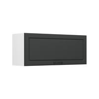 HÄNGESCHRANK R-Line, Anthrazit Landhaus/Weiß, 100 cm Flach - Anthrazit/Weiß, Holzwerkstoff (100/40/31cm) - Vicco