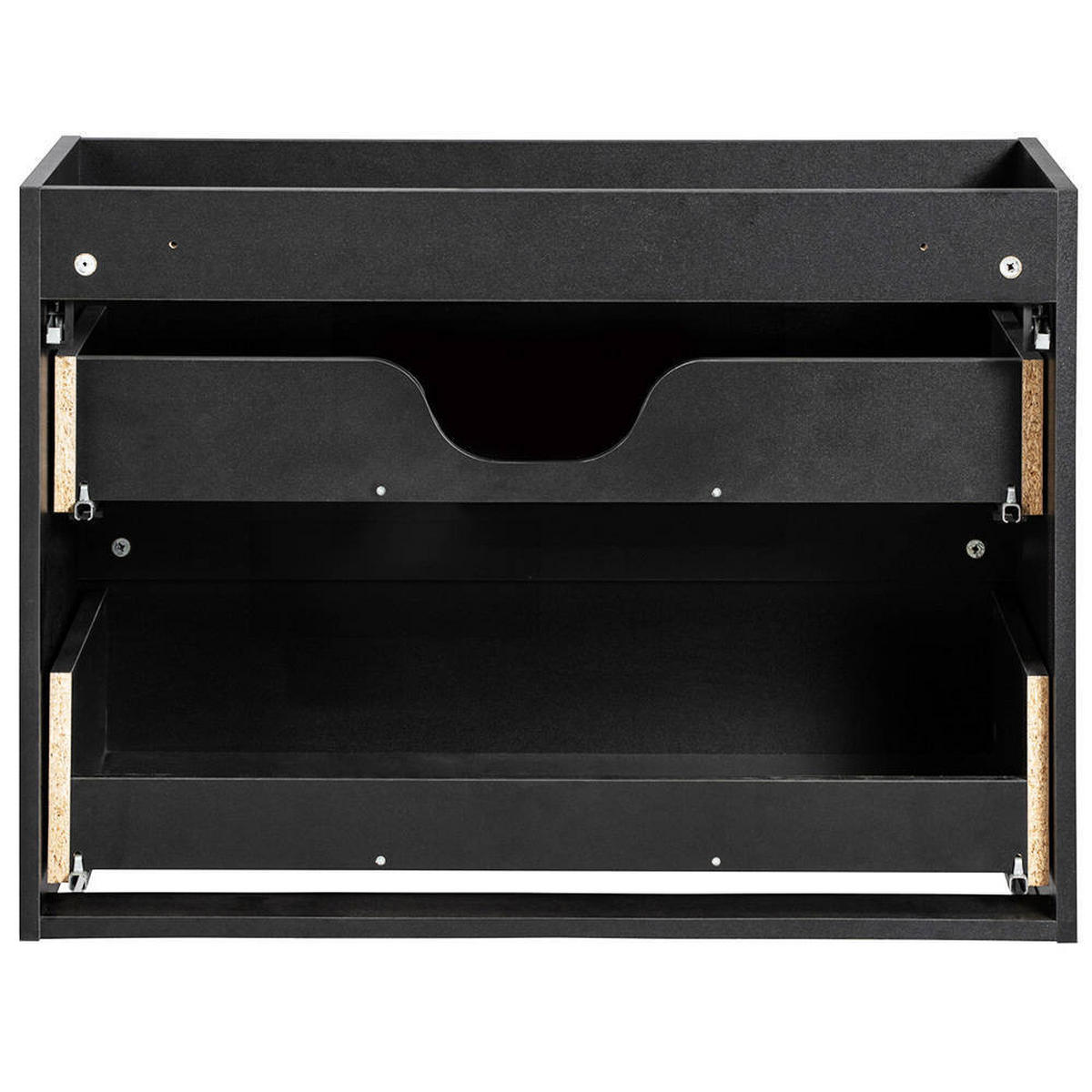 WASCHTISCHUNTERSCHRANK Skelbolu - Schwarz, Holzwerkstoff/Metall (161/60/40cm) - [en.casa]