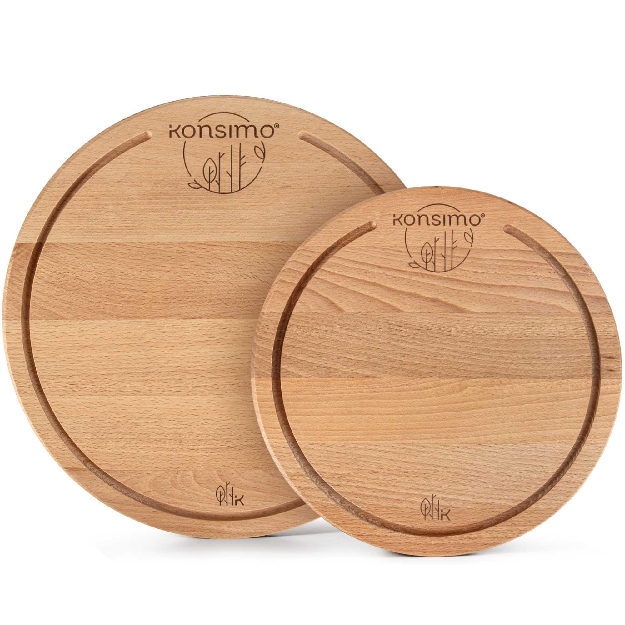 SCHNEIDEBRETT Holz Buche geölt LESTE 2-tlg - Buchefarben, Holz (32/32cm) - KONSIMO®