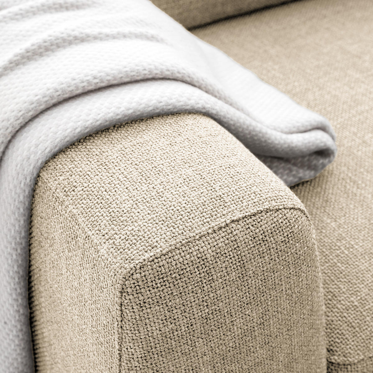 SESSEL - Beige/Schwarz, Kunststoff/Textil (116/80/117cm) - home24