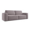 3-SITZER SOFA mit Schlaffunktion Samt Stoff Violett - Lila/Flieder, Kunststoff/Textil (242/91/100cm) - Makamii