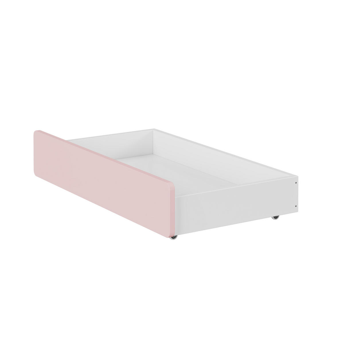 KINDEREINZELBETTEN aus Massivholz 90x190 cm in Rosa mit 2 Schubladen - Rosa, Holz (90/190cm) - Modfu