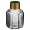 VASE Golddekor 18 cm - Anthrazit, Glas (18cm) - Giftdecor