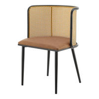 ESSZIMMERSTUHL-SET 2 TLG. Flen - Schwarz/Braun, Kunststoff/Textil (52/75/49cm) - [en.casa]