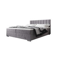 BOXBETT ZILANO 2 mit Matratze H3 und Topper 160x200 Itaka 50 - Hellgrau, Holz/Textil (160/200cm) - Bedante