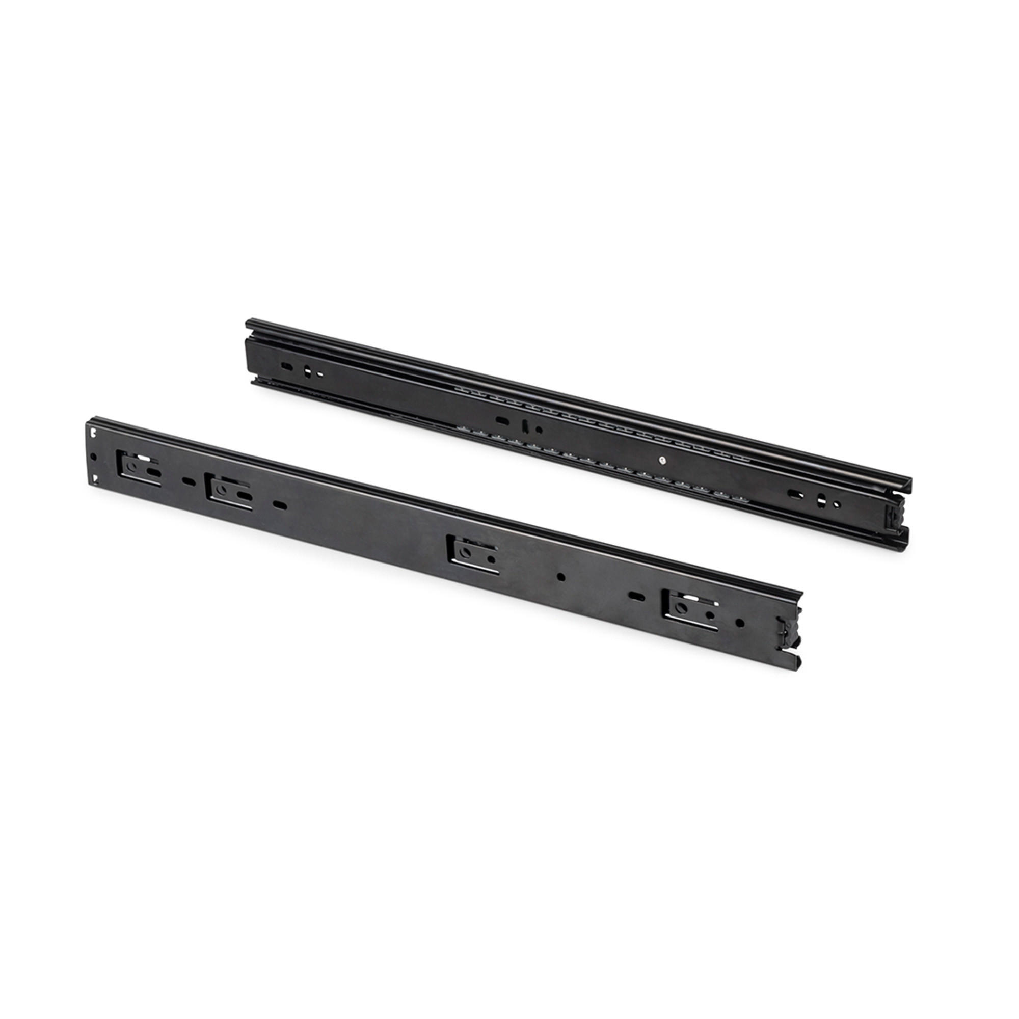 KUGELFÜHRUNGEN Höhe 45mm, Tiefe 500mm, Vollauszug, Schwarz 5er-set - Schwarz, Metall (1.27/5/50cm) - EMUCA