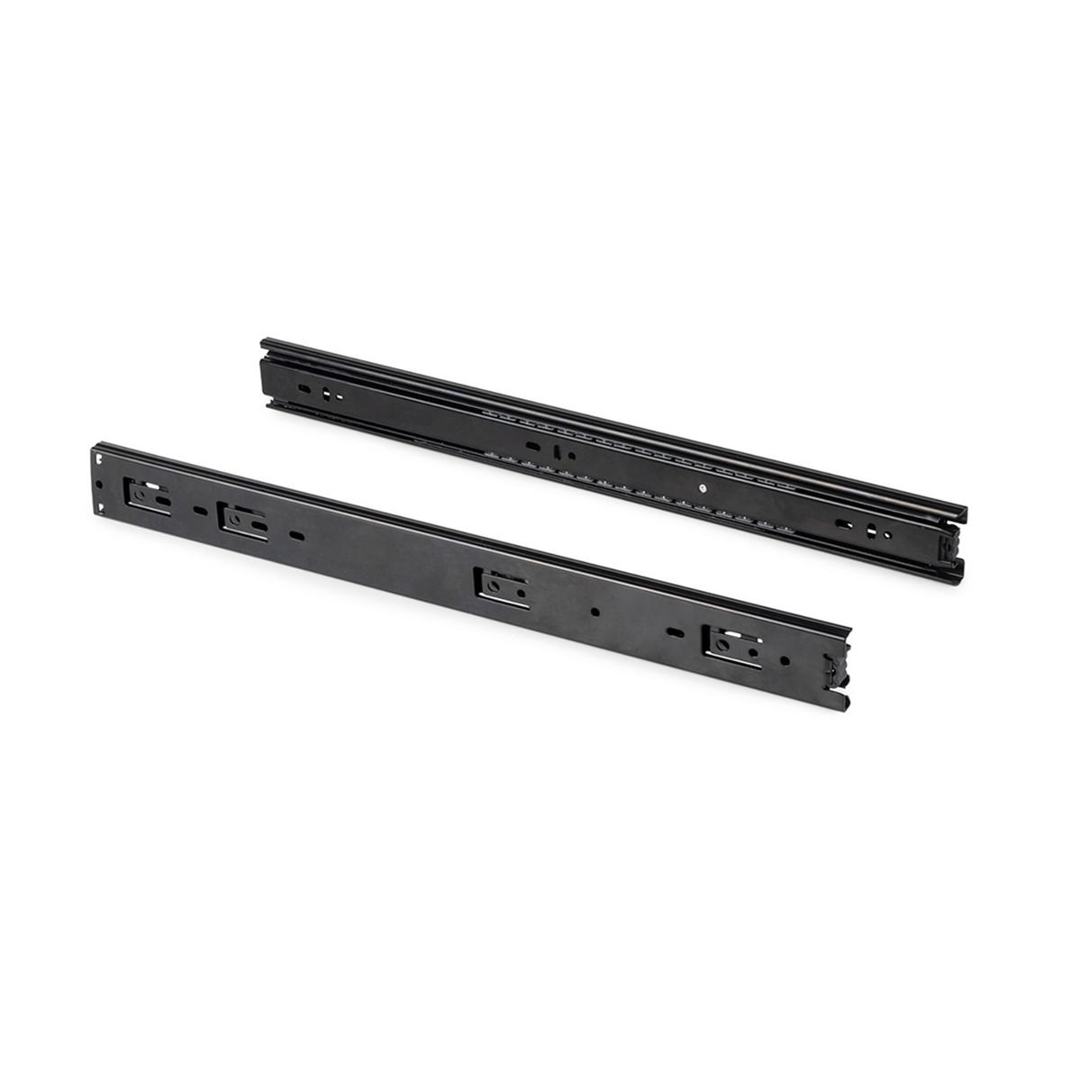 KUGELFÜHRUNGEN Höhe 45mm, Tiefe 500mm, Vollauszug, Schwarz 5er-set - Schwarz, Metall (13/6/55cm) - EMUCA