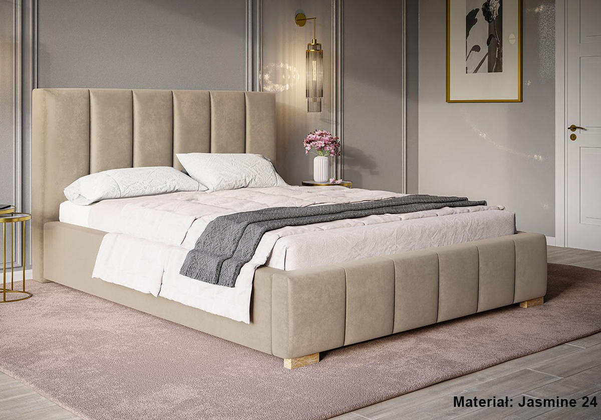 BETT Beige BEN 1 180x200 cm - Beige, Textil (180/200cm) - Sepro Meble