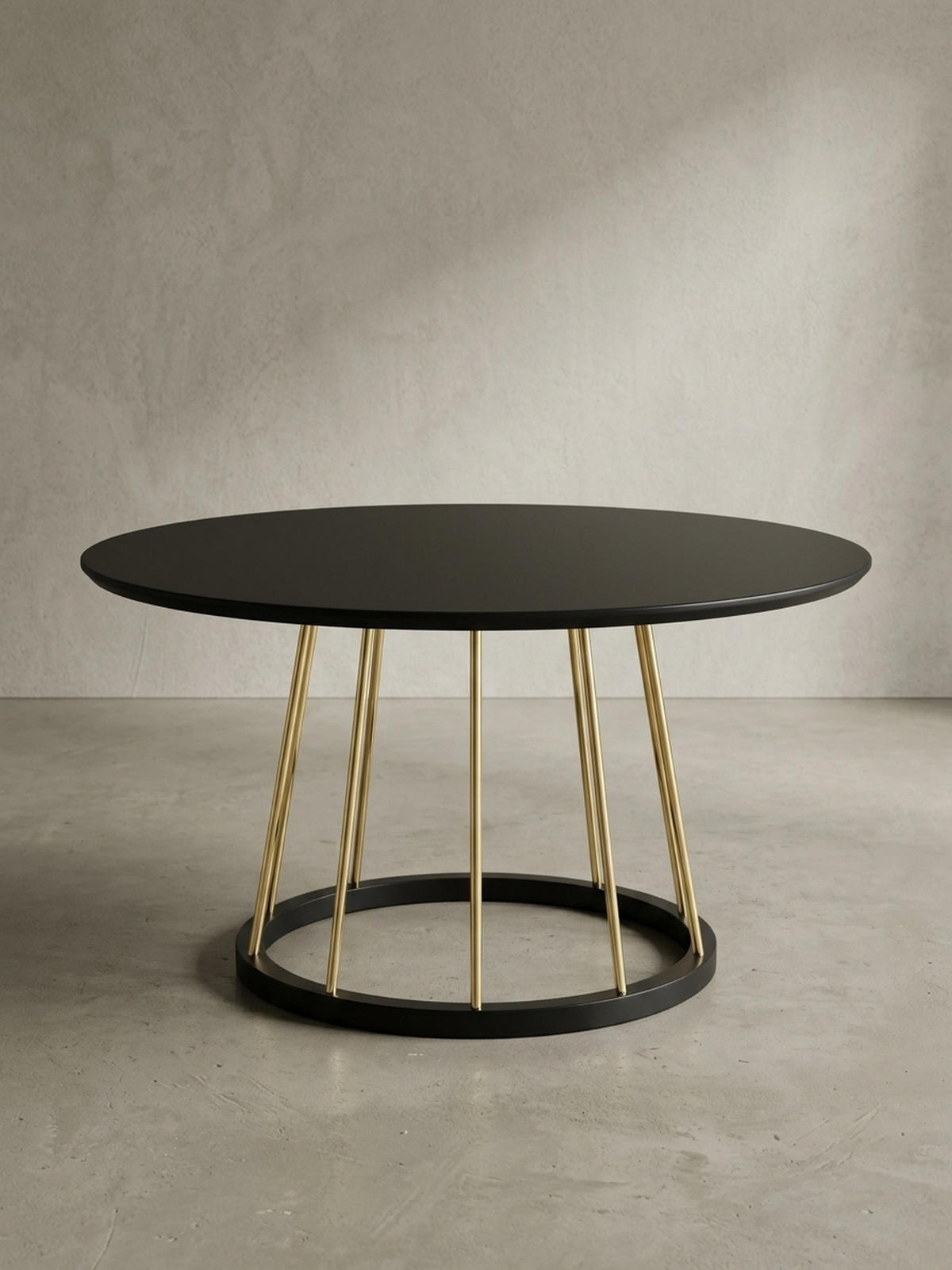COUCHTISCH Schwarz Gold, Metall mit großer Ablagefläche, elegantes Design - Goldfarben/Schwarz, Holz/Metall (80/80/42cm) - KADIMA DESIGN