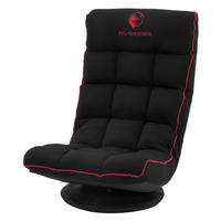 GAMINGOVÁ ŽIDLE NA ZEM Černá-červená látkový potah Otočná o 360° a nastavitelná - černá/červená, textil (56/85/92cm) - ML-DESIGN