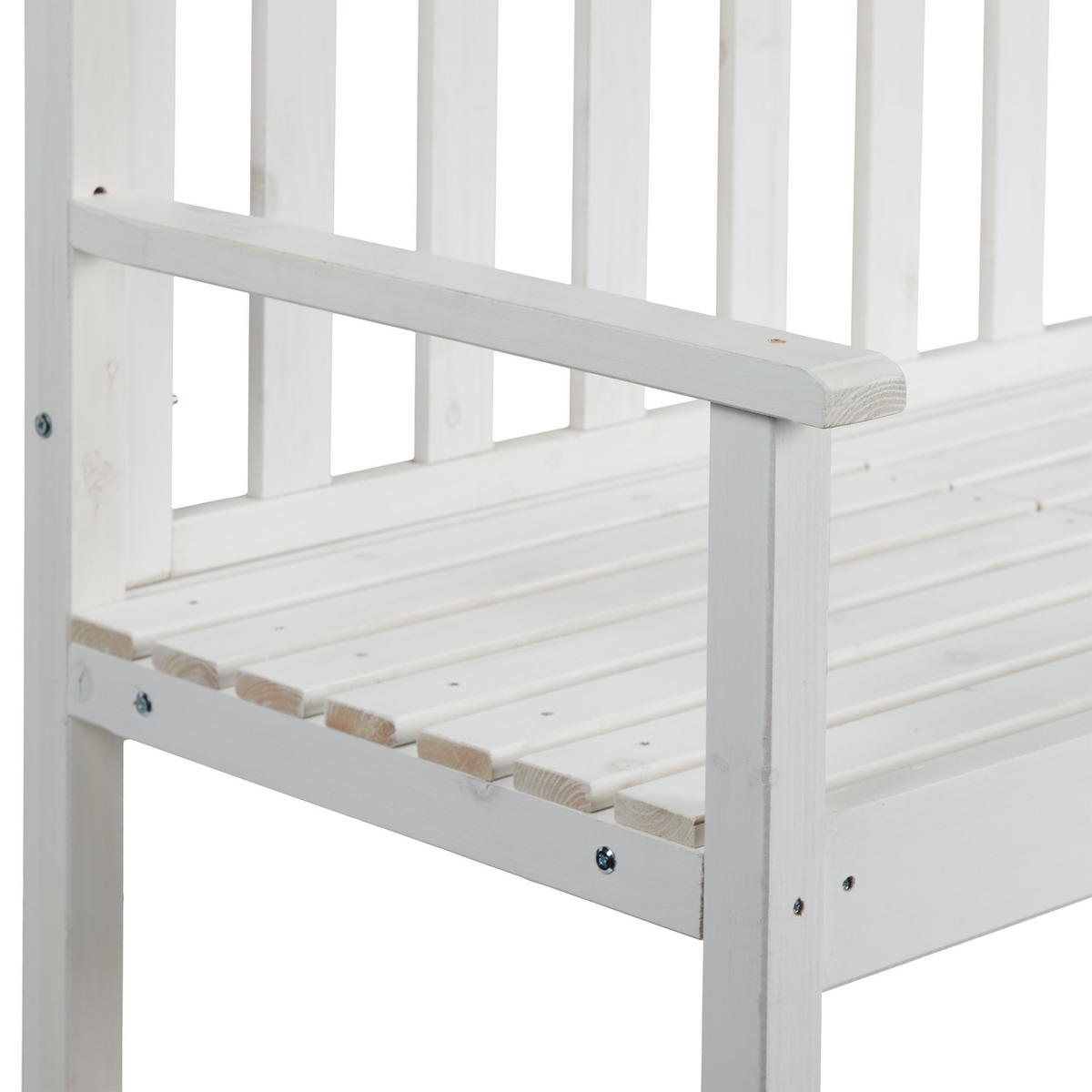GARTENBANK - Weiß, Holz (152/90/56cm) - Relaxdays