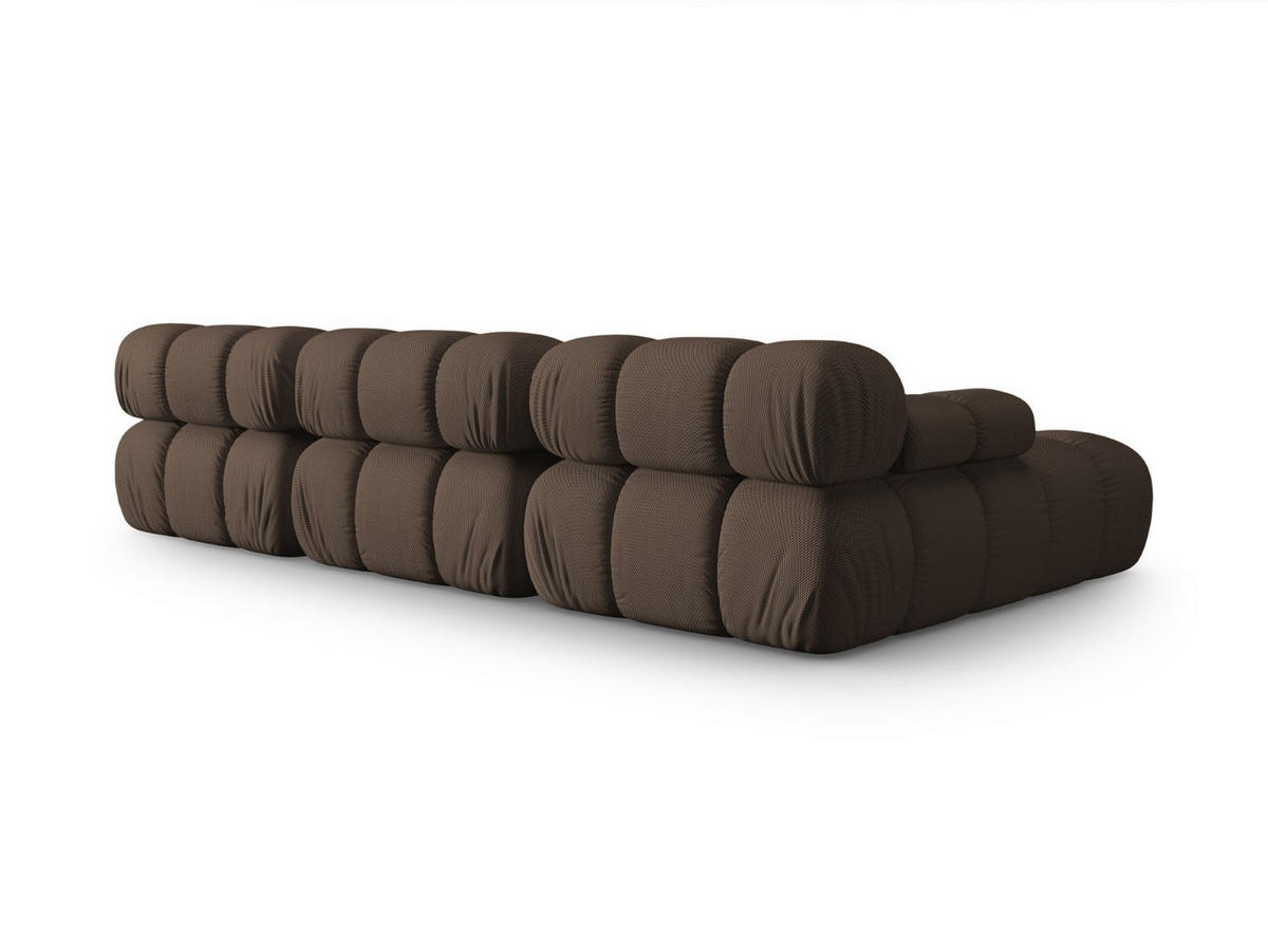 ECKSOFA modular links Bellis aus 3D-Stoff braun 4 Sitzplätze - Braun, Textil (155/282cm) - Micadoni