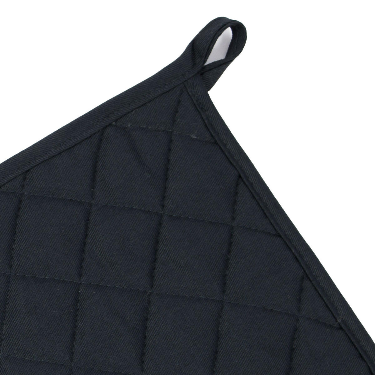 TOPFLAPPEN, 2er-Set, 24x24 cm, 100% Baumwolle, Schwarz - Schwarz, Textil (24/24cm) - Zollner