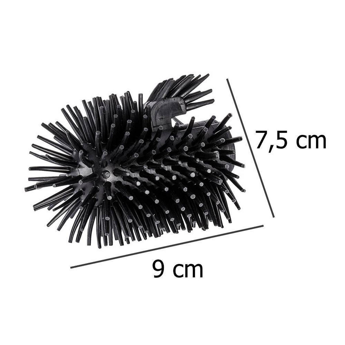 ERSATZSPITZE für WC-Bürste - schwarz 7,5/7,5/9 cm - Schwarz, Kunststoff (7.5/9/7.5cm) - Wenko