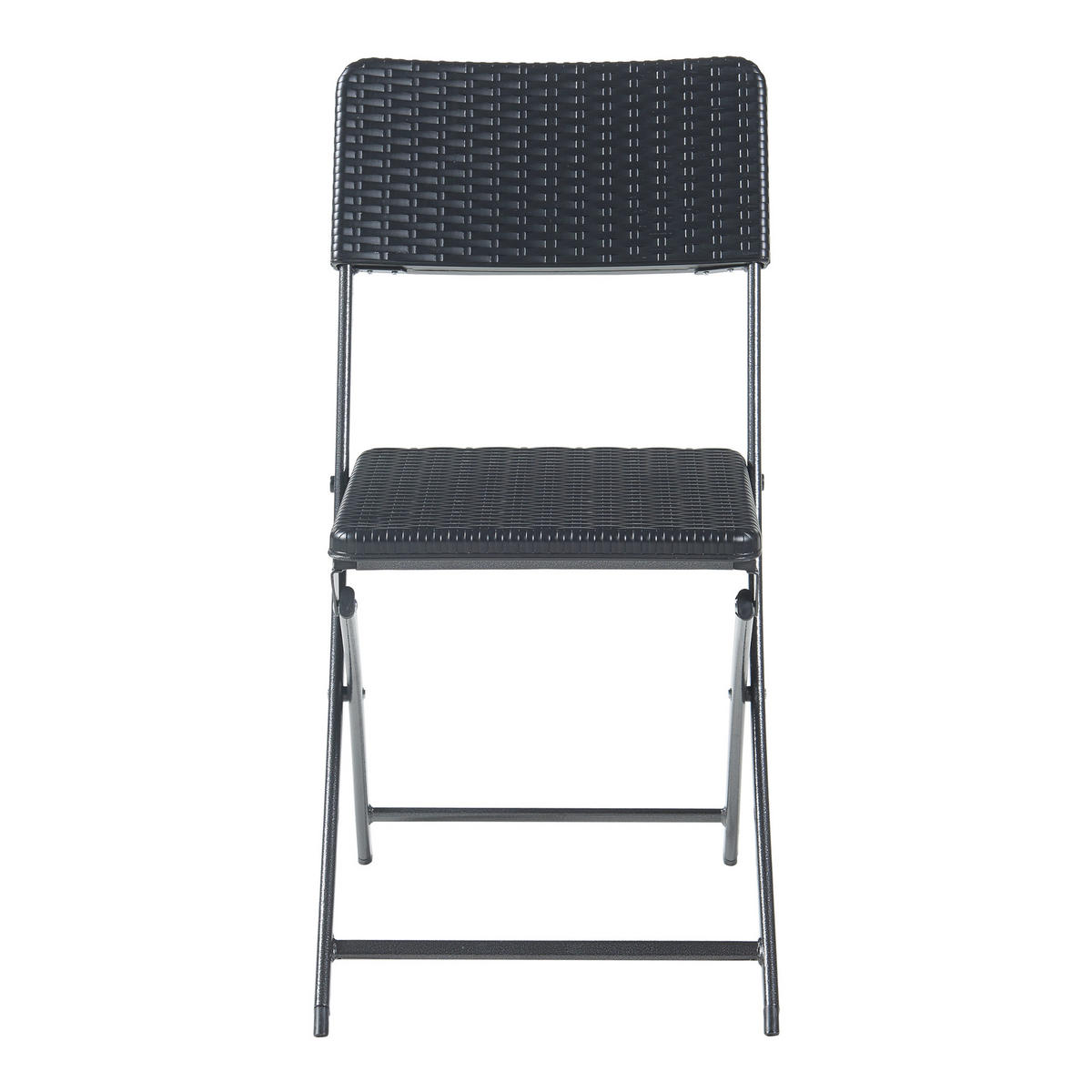 KLAPPSTUHL-SET 2 TLG. Mark - Schwarz, Kunststoff/Metall (45/81/58cm) - [en.casa]