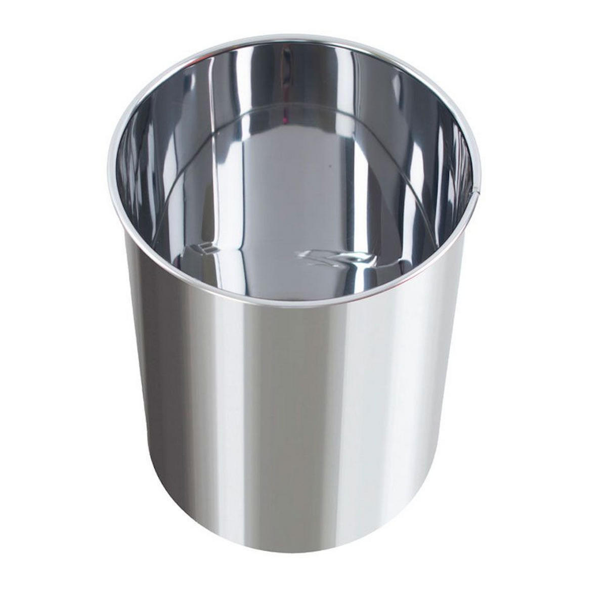 PAPIERKORB Stillvoll Metall 15 Liter 30,5x25,5 cm Edelstahl - Edelstahlfarben, Metall (25.5/32.5/25.5cm) - PROREGAL