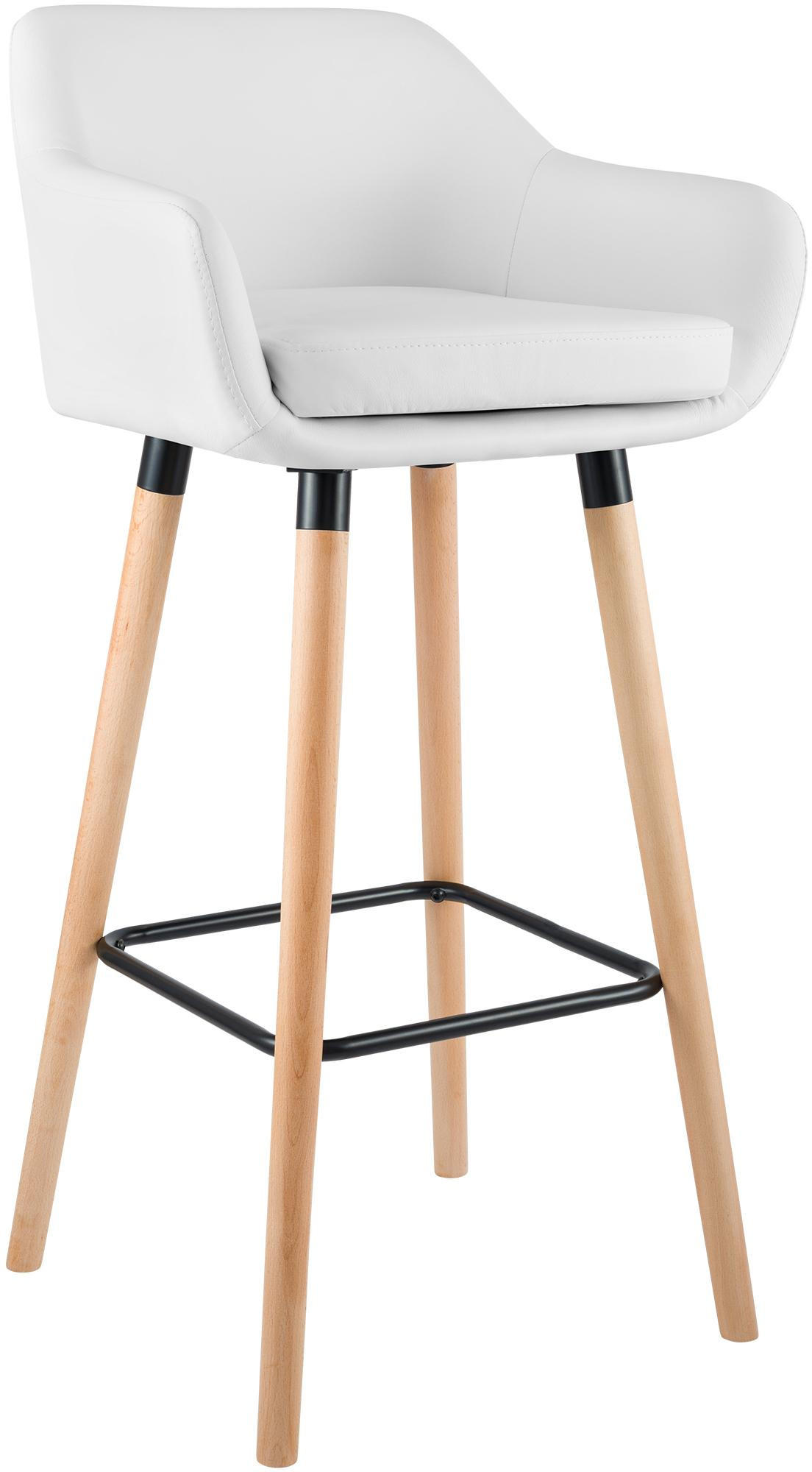 Deluke Barhocker Weiß 55x99x46 cm