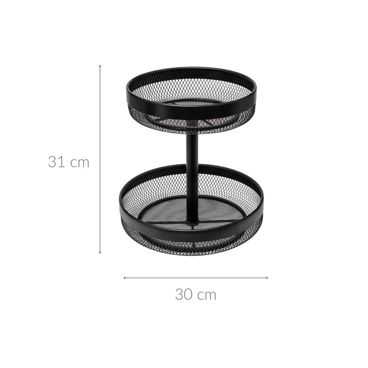 OBSTKORB Mayaj Schwarz 30/30/31 cm - Schwarz, Metall (30/31cm) - 5five Simply Smart