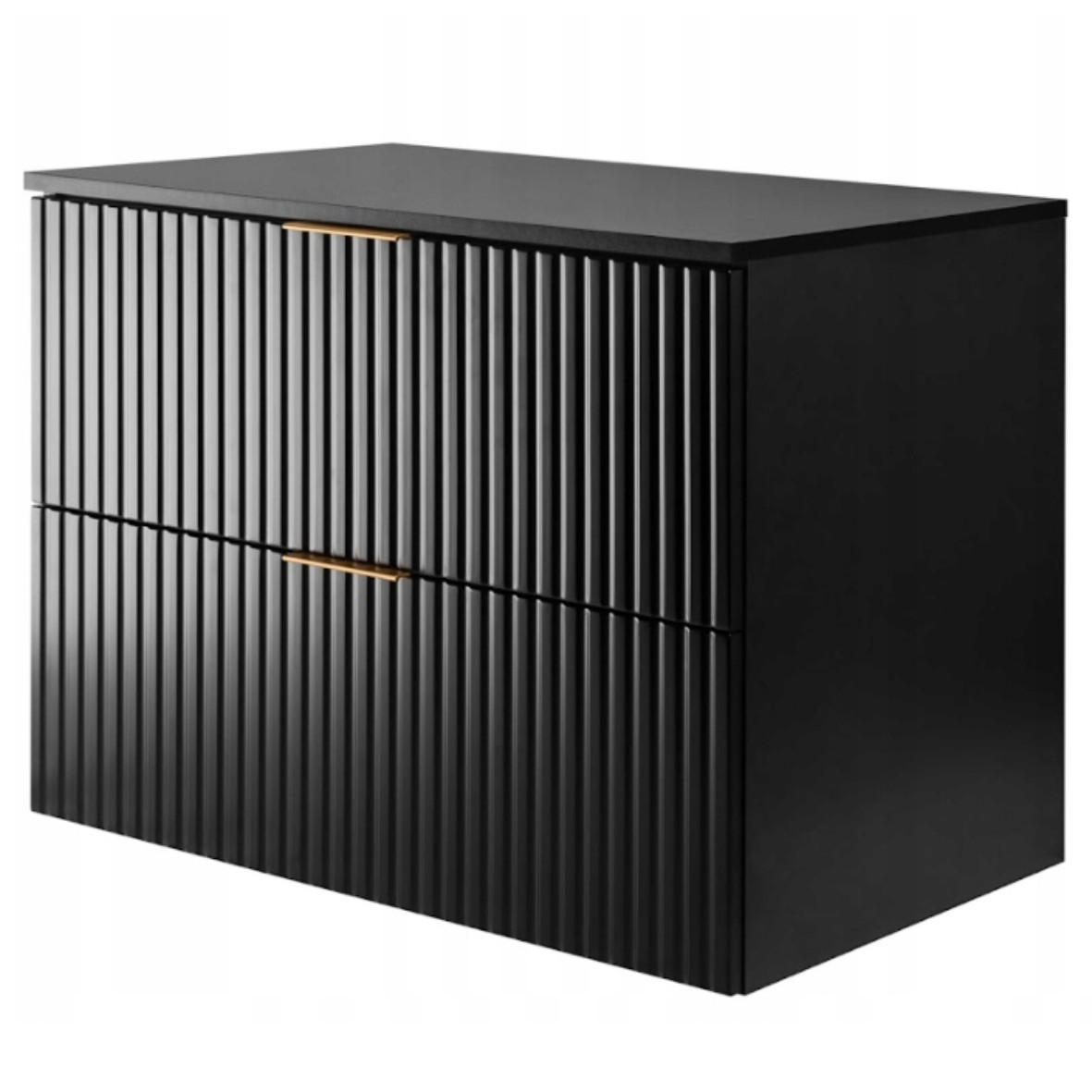 WASCHBECKUNTERSCHRANK FLOW + Platte Eiche Craft 80/57/46 cm - Eichefarben, Holzwerkstoff (80/57/46cm) - Rodan